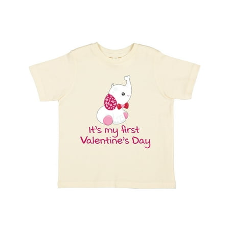 

Inktastic Valentine s Day Pink & White Elephant with Red Bowtie Gift Toddler Boy or Toddler Girl T-Shirt