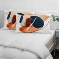thumbnail image 4 of Navy Blue Burnt Orange Pillow Protectors with Zipper Standard Size, Abstract Contemporary Geometric Soft Brushed Breathable Throw Pillow Covers, Pillowcase for Couch Sofa Bedroom Living Room 20"x26", 4 of 9