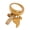 8 Gold, variant on Handmade Casting Rings with Natural Stone Elegant Stainless Steel Finger Rings Charm Featuring Waterdrop Tassels Designs