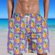 thumbnail image 1 of Puntoco pantalones cortos de verano para mujer, moda 2024, estampado de llama para hombre, pantalones cortos informales de playa con dibujo de fruta hawaiana especial, 1 of 5