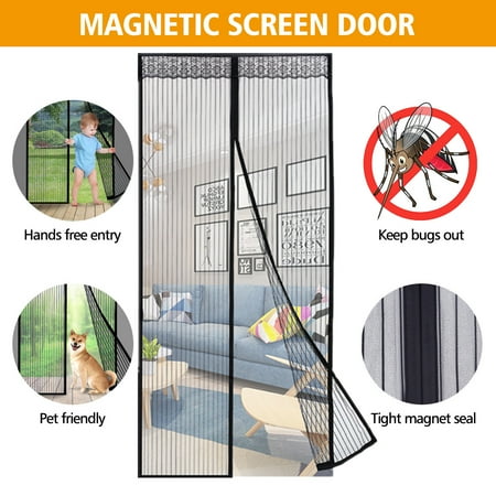 Magnetic Screen Door Strong Magnets With Self Seal Open And