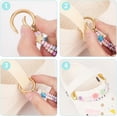 thumbnail image 3 of 10 colgantes acrílicos para zapatos con forma de flor, cadenas coloridas con perlas, colgante doble con la palabra AMOR., 3 of 7