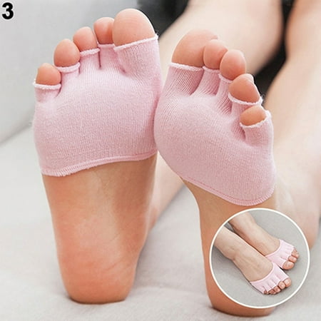 

Women S Ultra-Short Open-Toed Socks Super Invisible Fish Mouth Five-Toed Socks Cotton Breathable Half-Foot Socks