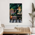 thumbnail image 7 of Elephant Stock Tea Time Wall Art - Vertical Multi Panel Canvas - Living Room Wall Decor - Animal Multi Panel - Gray And Orange Decor By Erika c. Brothers - 28" x 45", 7 of 7