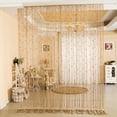 thumbnail image 4 of ANMINY Crystal Beads Door Curtain Room Divider Curtains String Tassel Room Decor for Window Door Wall Screen, Champagne, 4 of 7