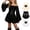 2-Black, variant on YUNLIUU Girls Off the Shoulder Pirate Dresses with Sash Two Piece Set Halloween Outfits for Girls,11-12 Years,1-Beige