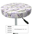 thumbnail image 4 of KLL Lavender Flowers Round Bar Chair Cushion Cover 13 inch ,Bar Stool Protector with Elastic, Soft Washable, 4 of 6