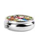 thumbnail image 3 of Pastillero redondo de Mickey Mouse con 3 compartimentos, pastillero portátil para bolsillo o bolso, pastillero decorativo de metal, organizador de vitaminas y medicamentos, 3 of 6
