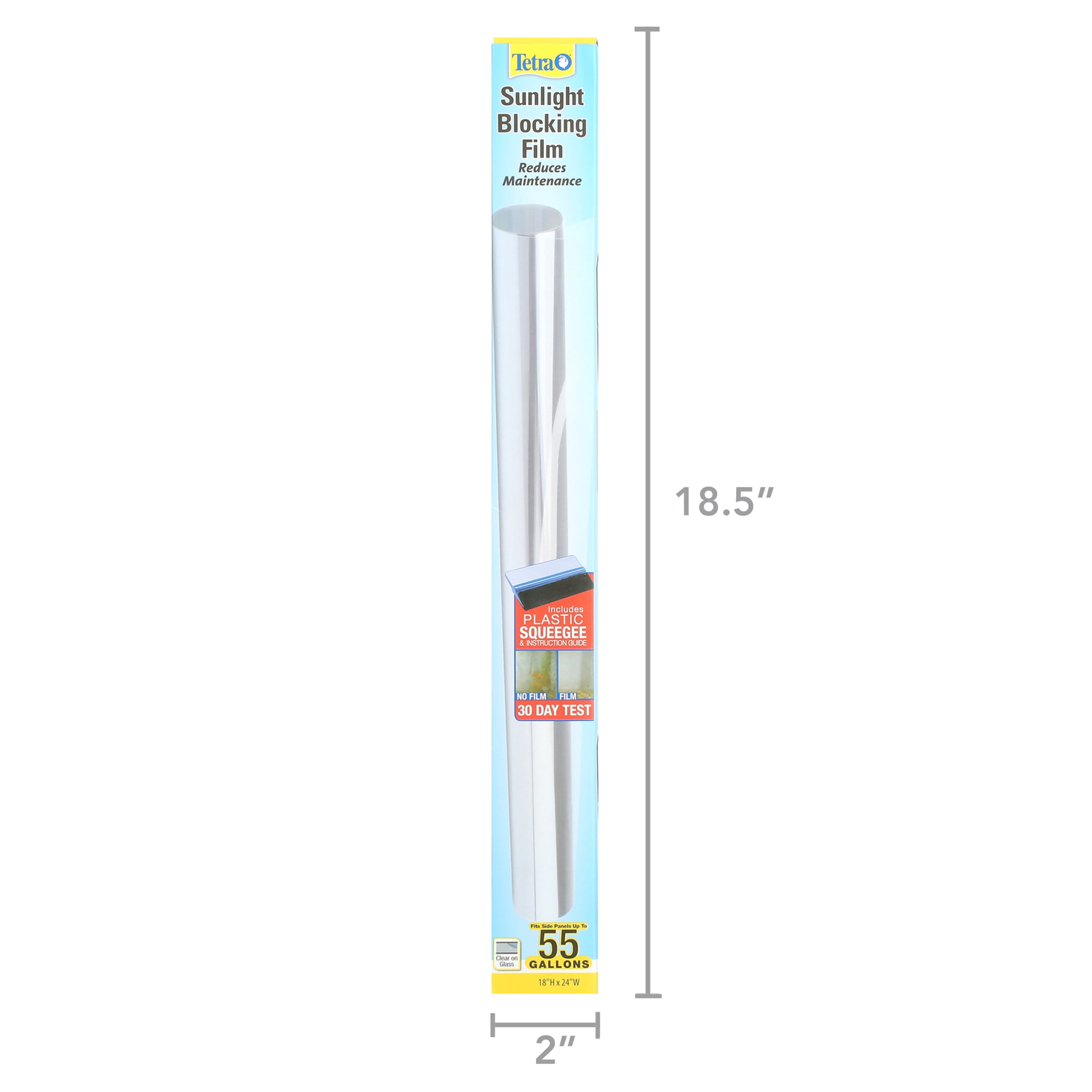 (2 pack) Tetra Sunlight-Blocking Film with Plastic Squeegee