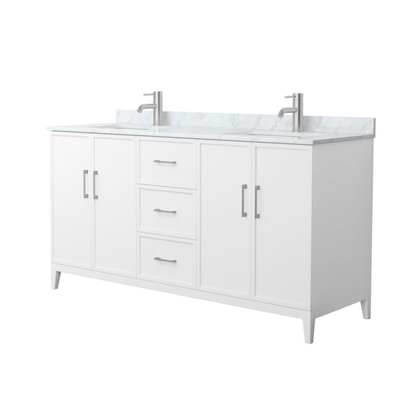 Wyndham Collection WCH717166DWHCMUNSMXX Elan 66" Free Standing Double Basin Vanity Set -