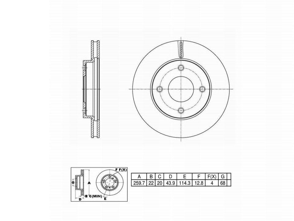 Winstop Brake Rotor, Front WS246008, Nissan Versa 2011-2009