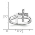 thumbnail image 4 of Sterling Silver Rhodium Plated Diamond  Crosses Ring QR4677, 4 of 5