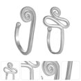thumbnail image 4 of MasteelfCA 2Pcs Shining U-shape Nose Rings Snail-shape Nose Ring Snake-shape Nose Jewelries, 4 of 7