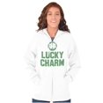 thumbnail image 4 of Saint Patricks Lucky Charm Shamrock Zip Up Hoodie Men's Women's Brisco Brands M, 4 of 6