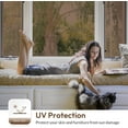 thumbnail image 5 of rabbitgoo One Way Window Film Daytime Privacy Mirror Window Tint for Home Office, Heat Control Sun Blocking Anti UV Reflective Tinting Film Glass Window & Door Covering, Brown Silver, 5 of 10