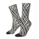 thumbnail image 1 of Balery Black White Stripes Calcetas Largas con Estampado para Hombre y Mujer – Suaves y Transpirables, Talla Única (US 5-11), 1 of 6