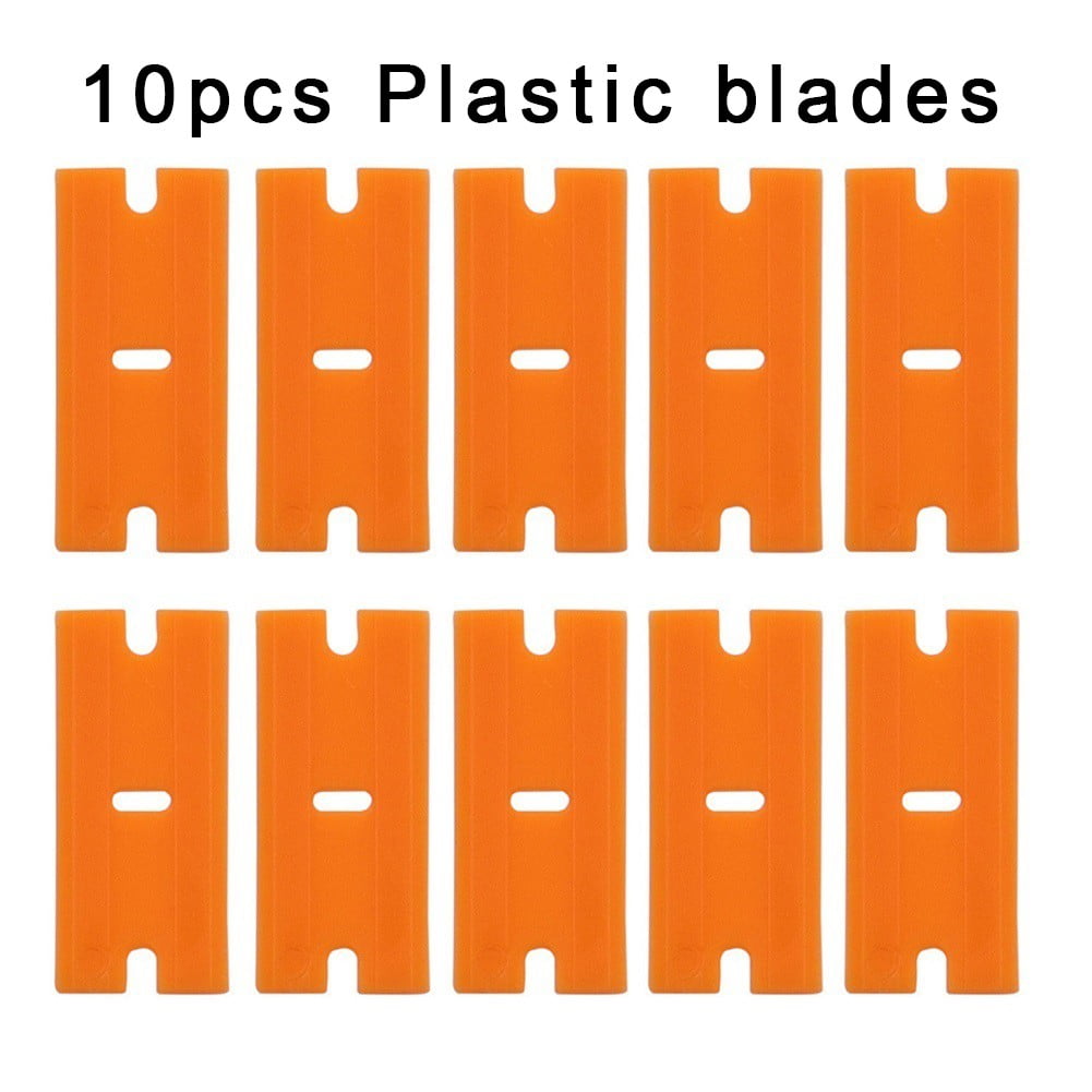 11X Razor Scraper 1.57" Plastic Blade Glass Window Sticker Removal Cleaning Tool 