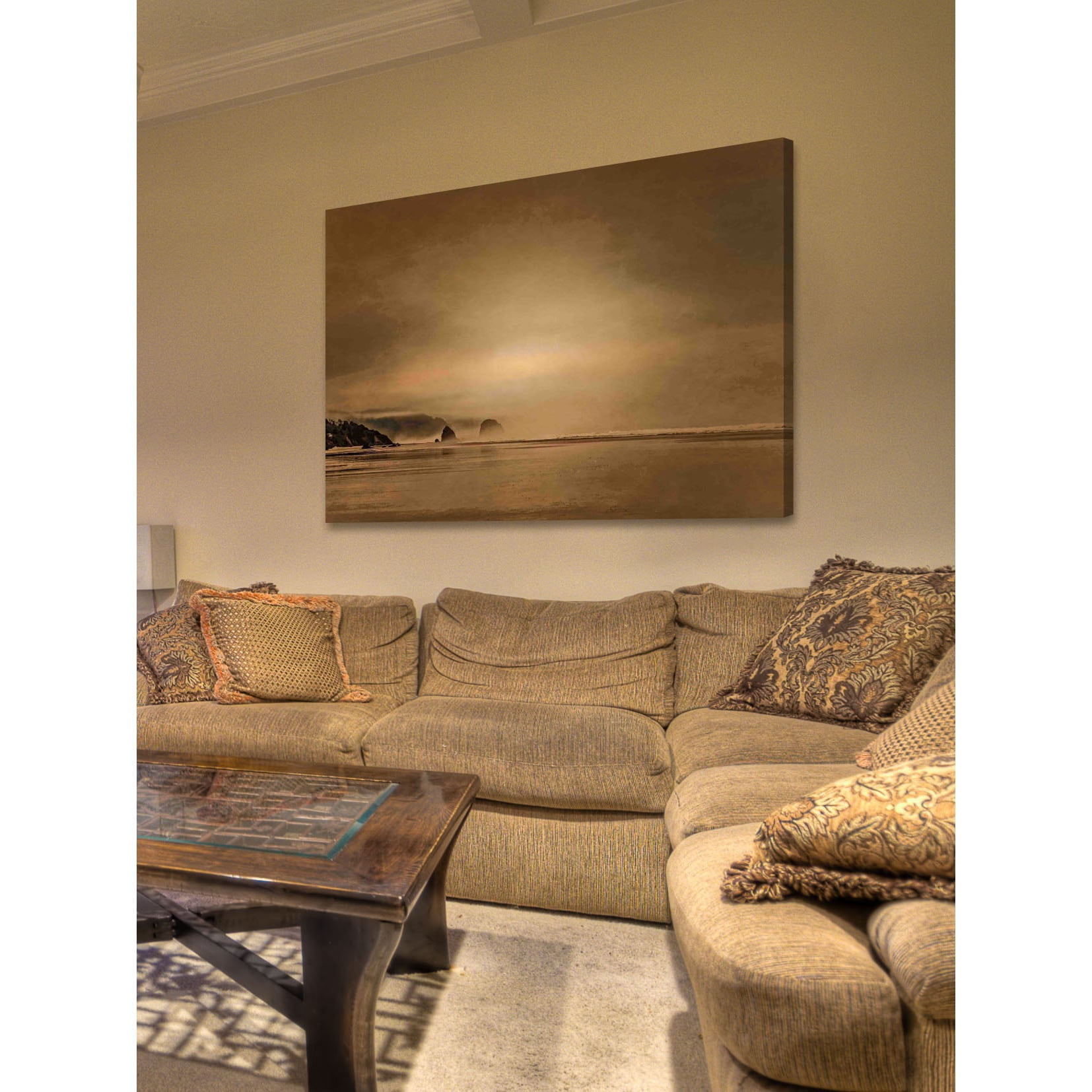 Marmont Hill "Gentle Coastal Sunrise" Painting Print on Canvas