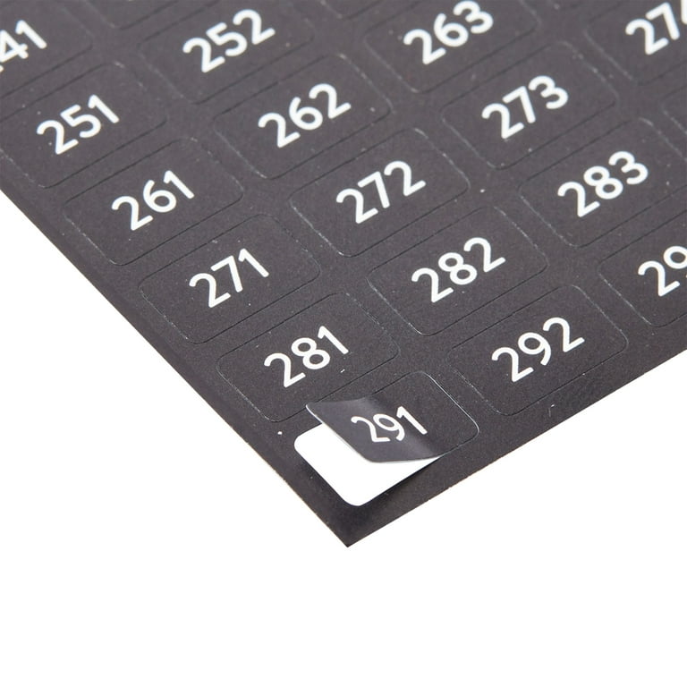 4000 Piece Number Stickers for Planners 1 to 500, Journals, Stationery Essentials, Food Labels (Black and White)