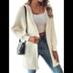 thumbnail image 2 of Cárdigan de Punto para Mujer, Abrigo de Suéter Extragrande con Abertura Frontal y Larga Negro M, 2 of 10
