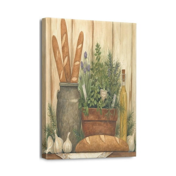 Ensemble de Cuisine Art Mural Couverts Floraux Impression sur Toile pour Salle à Manger Décoration Maison (12x16 Pouces)