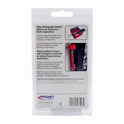 Master Magnetics 07503 Retrieving and Holding Magnet, Durable Plastic, 100 lb, 2.375 Length, 2.375 Width, 1.25 Height with Eyebolt, Nuts and Magnetic Shields, Red/Black