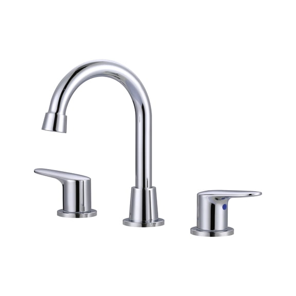 Wowow 8 in. Widespread Double Handle Bathroom Faucet in Chrome, Lavatory Faucet Swivel Spout with Drain Assembly for Restroom Vanity Camper
