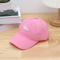 thumbnail image 3 of LIIPEE Kids Hats Casual Letter Printed Baseball Caps Boys Girls Adjustable Sun Hats Summer Breathable Ponytail Visor Lightweight Outdoor Sports Hats,Hot Pink,One Size, 3 of 3