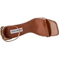thumbnail image 5 of Steve Madden Shaye Cognac Fashion Square Toe Ankle Strap Heeled Dress Sandals (11, Cognac Patent), 5 of 6