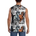 thumbnail image 4 of Fotbe Four Running Horses Men's Camiseta sin Mangas Estampada para Hombres, Playera Casual para Gimnasio, Entrenamiento, Playa-Small, 4 of 7