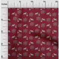 thumbnail image 2 of oneOone Cotton Cambric Maroon Fabric Animal Diy Clothing Quilting Fabric Print Fabric By Yard 56 Inch Wide, 2 of 5