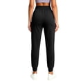 thumbnail image 5 of Womens Workout Sweatpants Drawstring Elastic Waist Jogger Pants with Pockets Gym Casual Black XL, 5 of 9