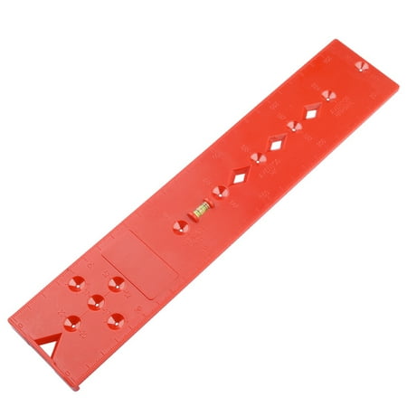 

GoFJ Drilling Positioning Tool Precise with Scale Labor-saving ABS Bubble Level Ruler Locator Hole Punch Tool Woodworking Tools