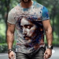 thumbnail image 4 of Yopmin Mens Jesus T Shirts Cross Casual Short Sleeve Round Neck Jesus Graphic Tees Summer Clothes for Leisure Travel, 4 of 5