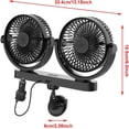 thumbnail image 2 of Ventilador de vehículo eléctrico MACHAO 12 V 24 V rotación de 360 grados, 2 of 5