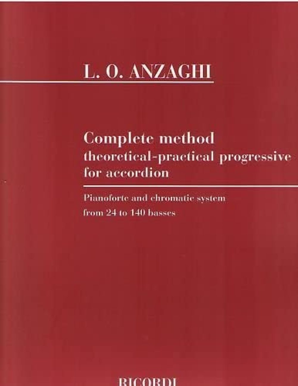 Metodo Complete for Accordion English Text Composer Luigi Oreste Anzaghi