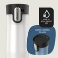 thumbnail image 3 of Contigo AUTOSEAL West Loop Vacuum-Insulated Stainless Steel Travel Mug with Easy-Clean Lid, 16 oz, Salt Frosted Pearl & Glacier Frosted Pearl, 2-Pack, 3 of 5