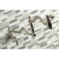 thumbnail image 4 of Kingston Brass KS2108AL Heritage Two-Handle 1-Hole Wall Mount Pot Filler Faucet in Brushed Nickel, 4 of 8