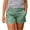 Green, variant on Clearance under 10$ Sevevn Women's Solid Color Elastic Waistband Buckle Ankle Fold With Pocket Casual Shorts Holiday Gift Finder White S