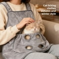 thumbnail image 5 of Warm Fleece Pet Grooming Apron with Adjustable Cat Bib Nail Trimming Scratch Resistant for Cat Lovers and Pet Shops, 5 of 8