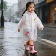 thumbnail image 4 of Kids Rain Poncho with Brim, Festive Holiday Designs, for Outdoor Play and School, 4 of 8
