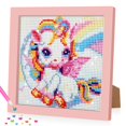thumbnail image 1 of Kit de pintura con diamantes VINDIJA, bonito unicornio con marco, para niños de 4 a 12 años, 1 of 7