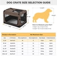 thumbnail image 5 of Veehoo Folding Soft Dog Crate, 3-Door Pet Kennel, 600D Cationic Oxford Fabric, 20", Brown, 5 of 9