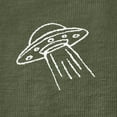 thumbnail image 2 of Dalix UFO Embroidered Cotton Classic Fit Long Sleeve Crewneck Tee Shirt Mens in Military Green L Large, 2 of 5