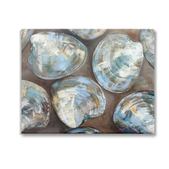 Stupell Industries Clam Shell Pattern Animals & Insects Painting Gallery Wrapped Canvas Art Print Wall Art, 20 x 16