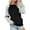 Black, variant on GigrtiJin Womens Fall Oversized Sweatshirts Casual Loose Round Neck Color Block Tops Long Sleeved Blouses with Pocket