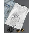 thumbnail image 3 of Tilted Head Owl B&W T-Shirt Women -Image by Shutterstock, Female Medium, 3 of 4