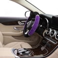 thumbnail image 2 of Diamond Fluffy Steering Wheel Cover with Colorful Rhinestones for Women Girls, Universal 15-Inch (38cm) Auto Elastic Protector, Car Accessories for Most Cars, SUVs | Pink, 2 of 5
