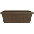 thumbnail image 2 of HC Companies 29.5 In Outdoor Fluted Plastic Venetian Flower Box, Chocolate, 2 of 10