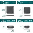 thumbnail image 6 of Vancasso Stoneware Dinnerware Sets, 16 Piece Square Gray Dishes, Service for 4, Series Stern, 6 of 8